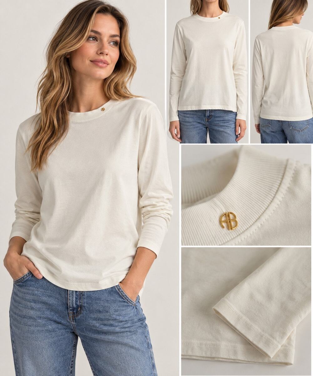 Anine Bing White Long Sleeve Top Size XS NWT